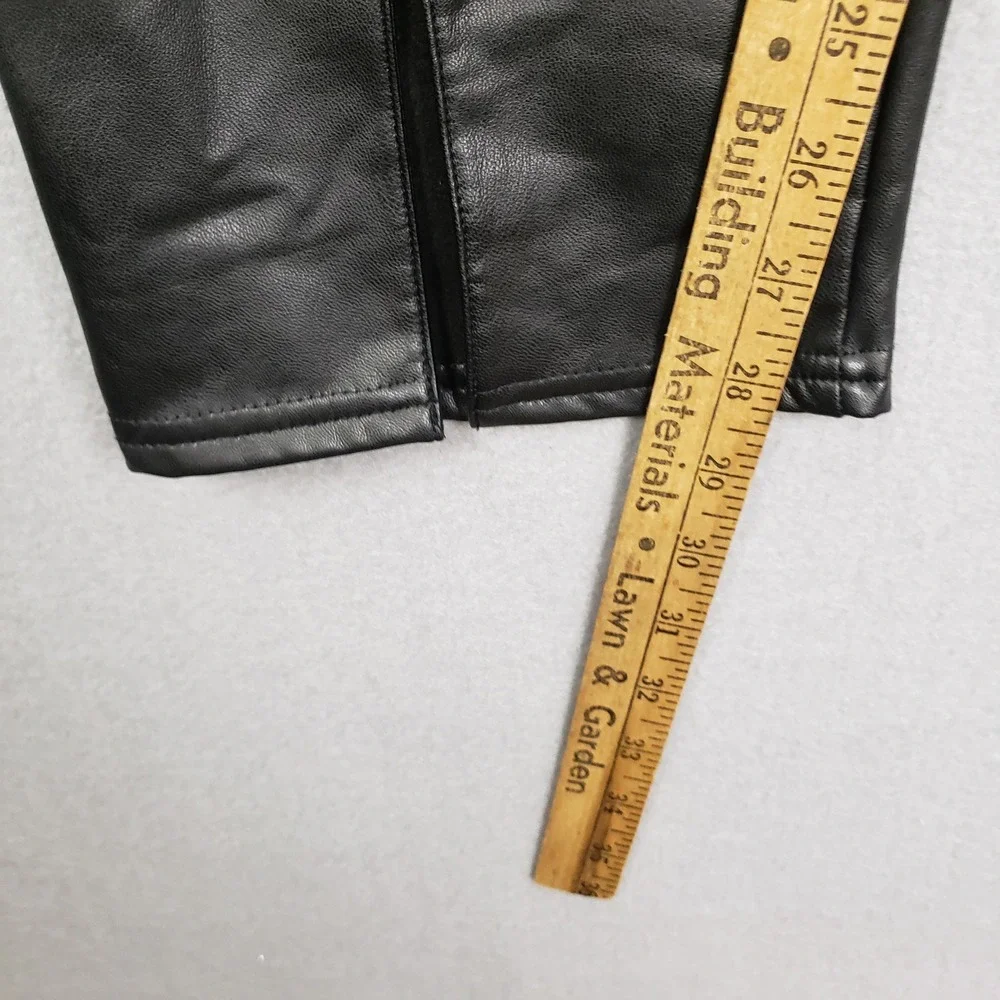 Bagatelle Collection XL High Rise Pull On Faux Leather Pants‎ Black Indie Sleeze